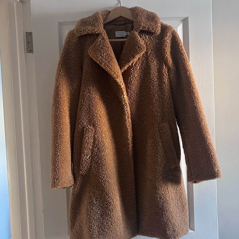 EUC teddy coat size S
